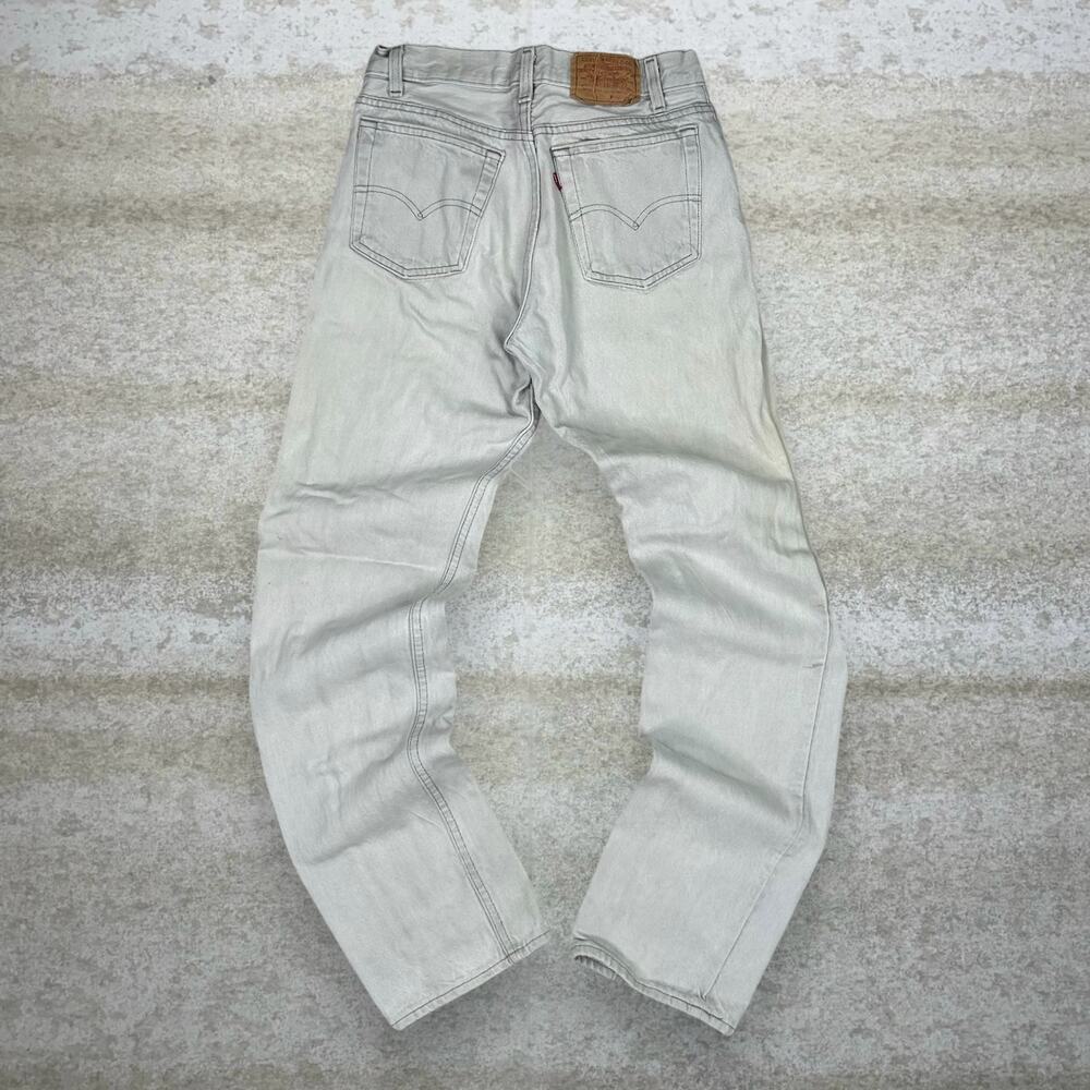 True Vintage 70s Levis Jeans 501 28x32 Regular Straight Fit Light Grey Wash